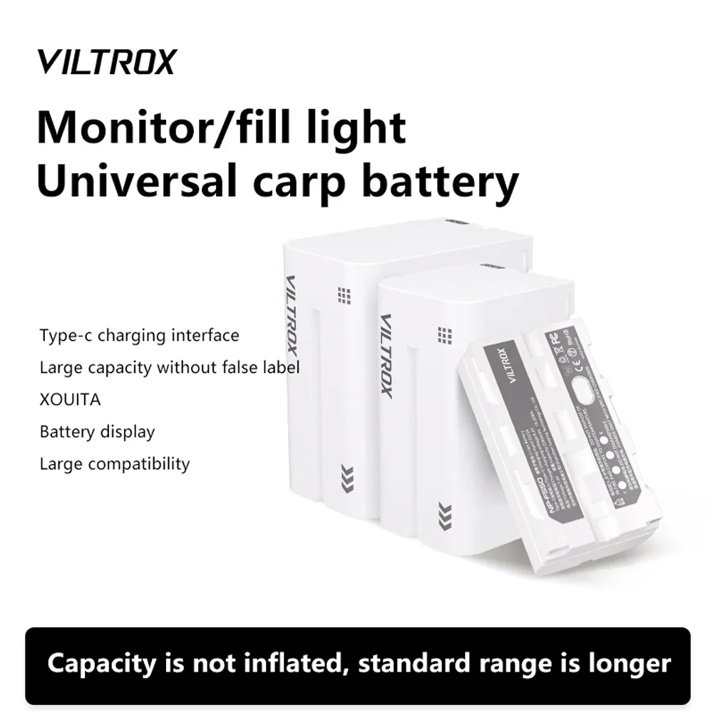 Viltrox NP-F550 NP-F750 NP-F950 Li-ion battery monitor fill light Special Intelligent Charging Battery