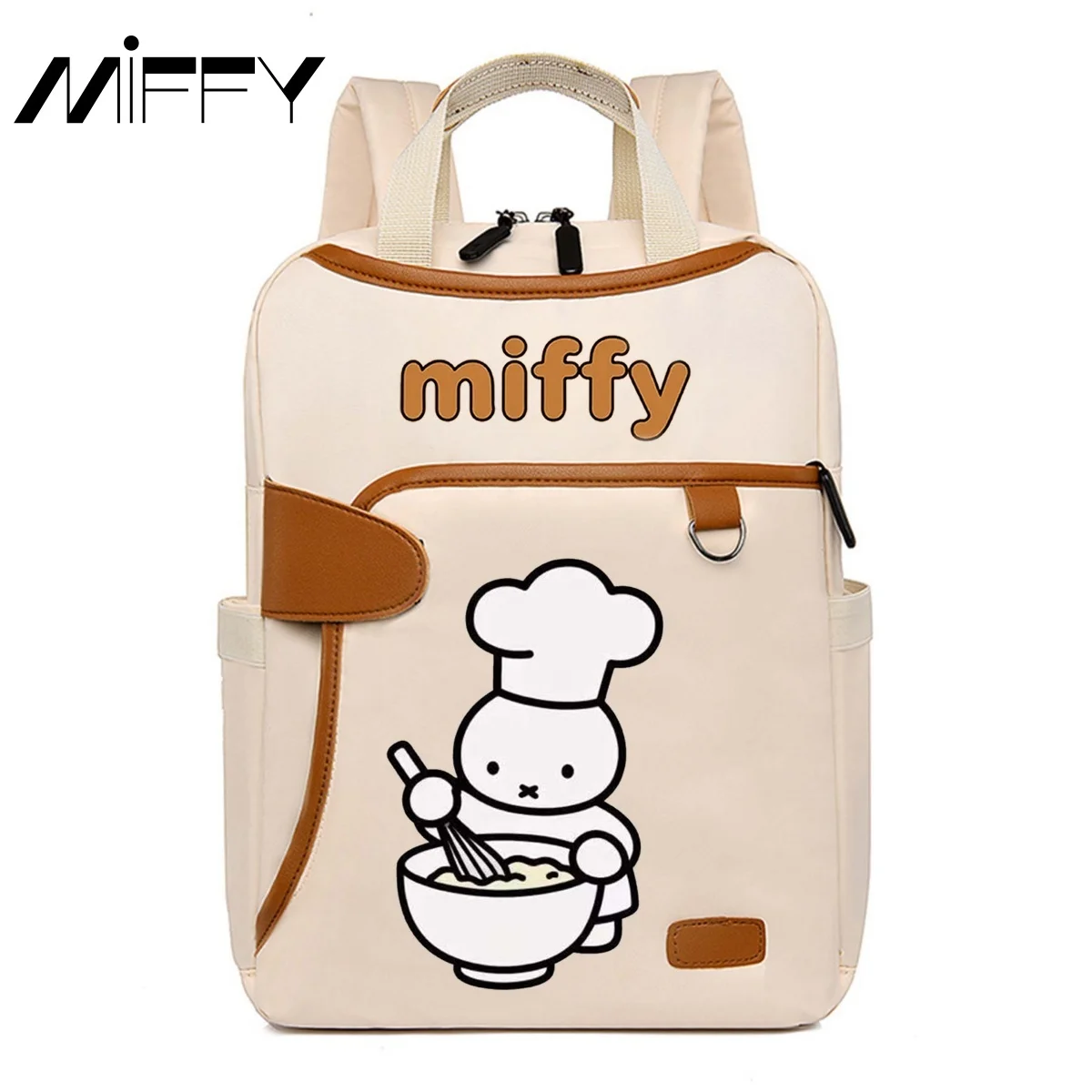

Miffy computer bag Kawaii girls' casual large capacity computer bag student cartoon fashion portable travel bag storage bag