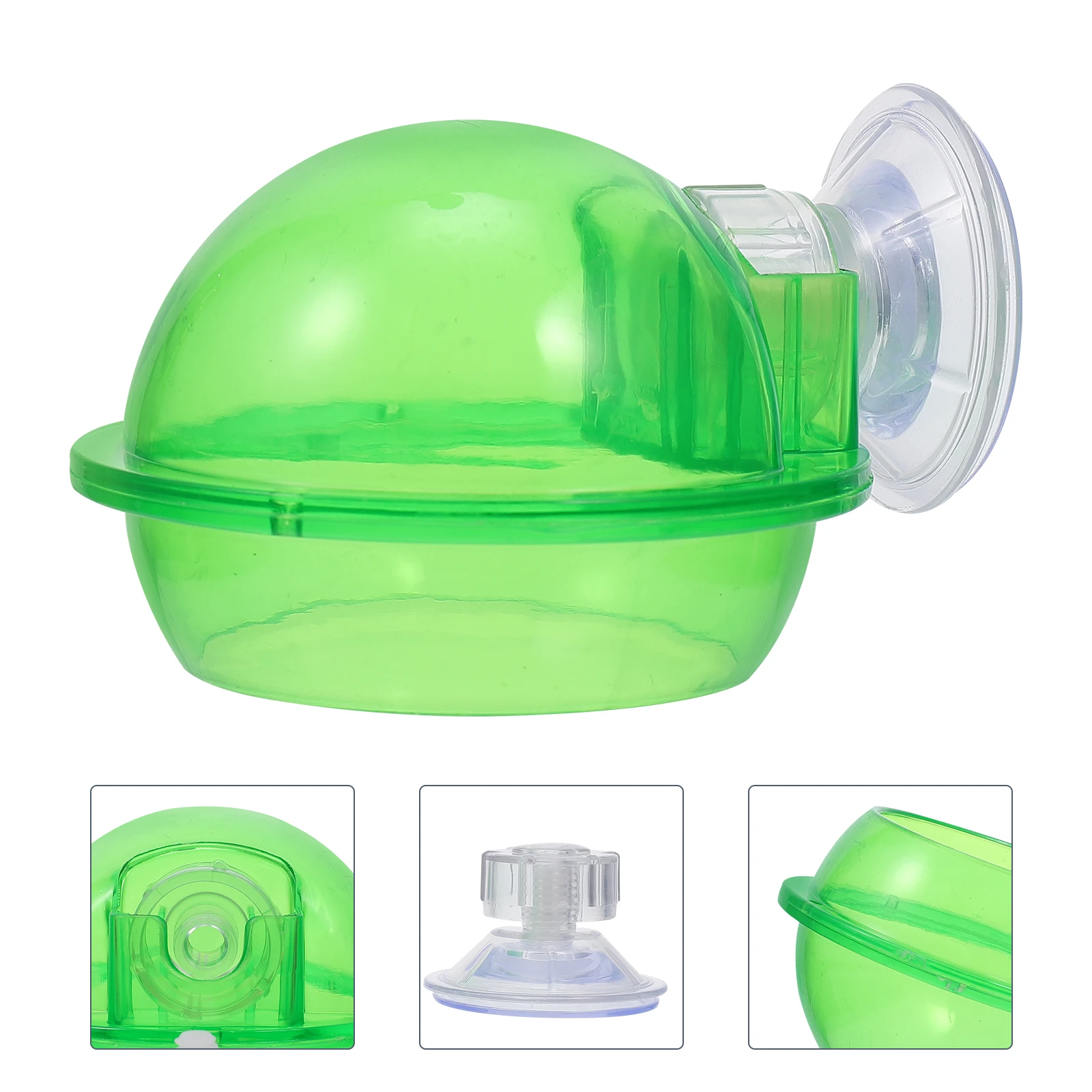 

2pcs Reptile Feeders Simple Worm Containers Gecko Food Bowl With Suction Cup Anti-Escape Structure High Hardness Material Smooth