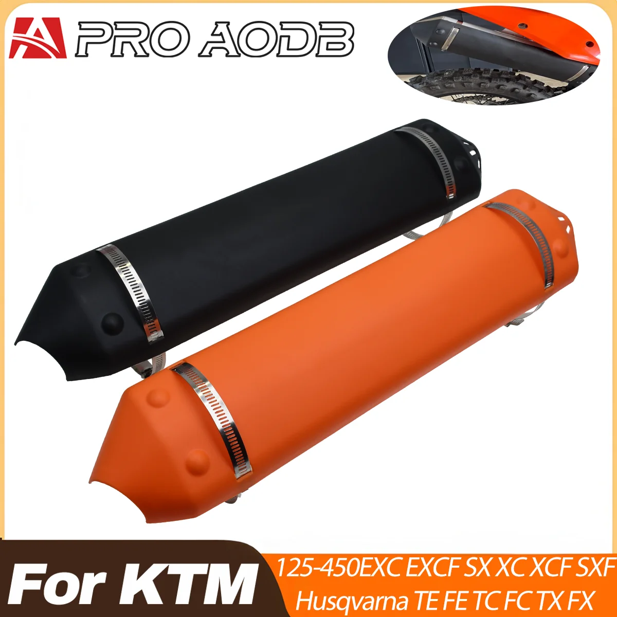 

Dirt Bike Exhaust Tail Section Shield 2024 New For KTM EXC XC XCW 250 300 TPI Husqvarna TE 2020 2023Motocross Modification Parts