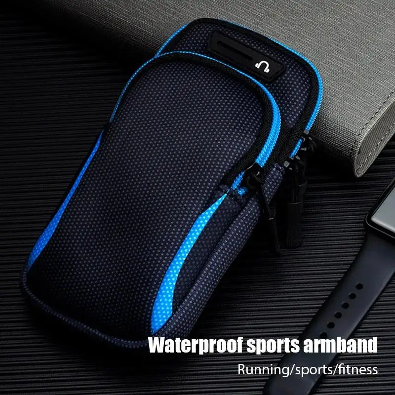 Universal 6.7'' Phone Armband Outdoor Waterproof Fitness Running Sport Arm Cellphone Holder With Headphone Jack Mobile Phone Bag