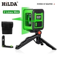 HILDA Laser Level Meter 2-Lines Cross Green Level Laser Horizontal & Vertical Nivel Laser Self-Leveling лазерный уровень