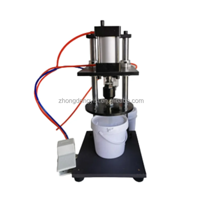 Pneumatic Sealing Machine Metal Aluminum Iron Soft Plastic Bucket Lid Sealing Closing Pressing Capping Sealer Machine