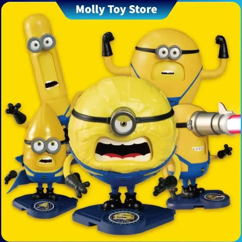 

2024 Big Movie Despicable Me 4 Super Minions Jerry Dave Model Toy Cute Anime Figurine Desktop Decorative Ornaments Model Gifts