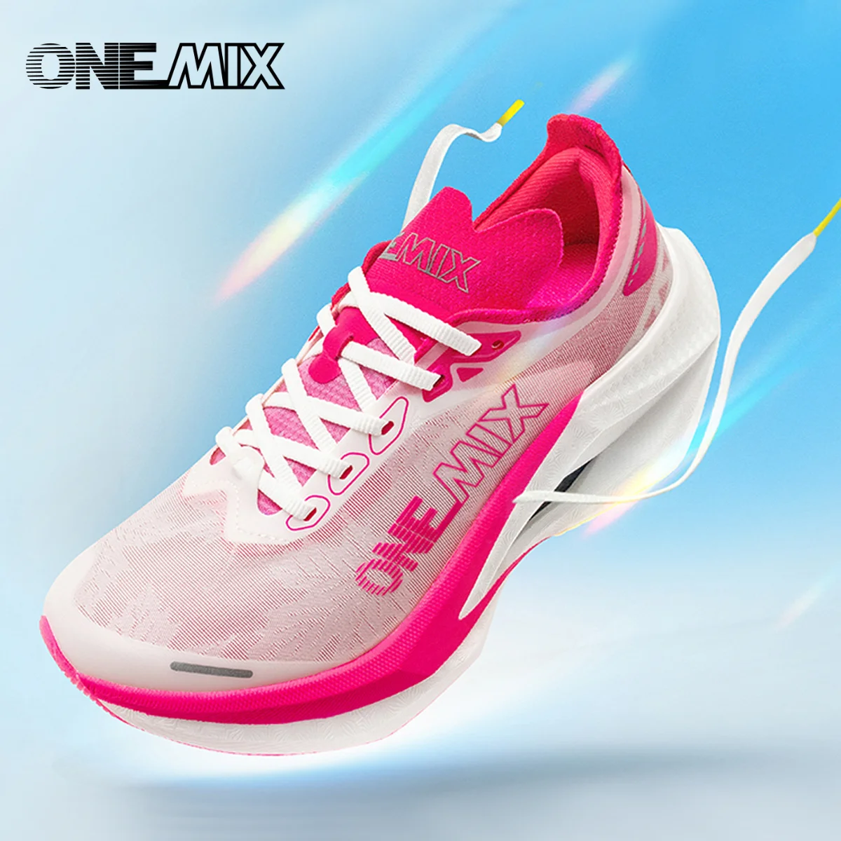 ONEMIX Full Palm Carbon Board Plate Marathon Running Shoe Pro Stable Support Shock-Absorbing Ultralight Bounce Sneakers