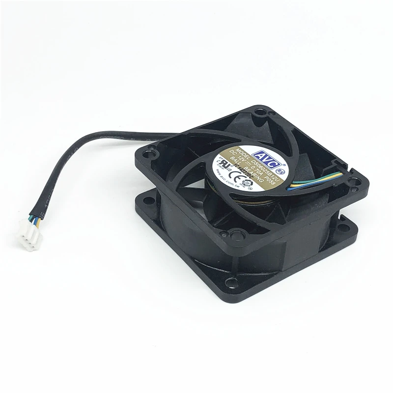 Ventilador De Refrigeração Da Caixa Do Computador, Rolamento De Esferas, AVC DS06025B12U, 12V, 0.7A, 6025, 60x60x25mm, 4PIN PWM, Novo