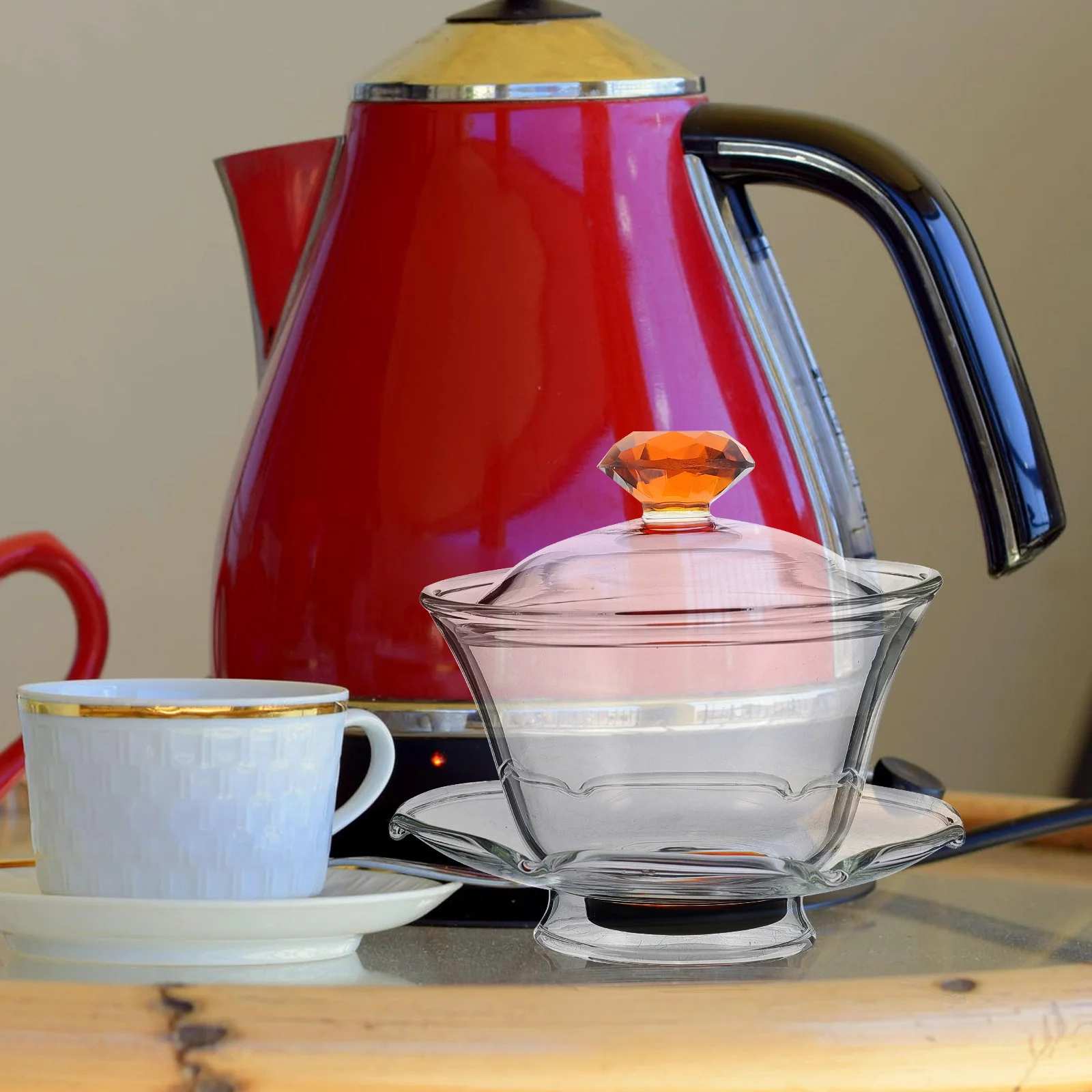 

1Set Glass Tea Cup Heat Resistant Traditional Brewing Decor Glass Tea Cup Tureen Teacup Transparent Tureen Teacup