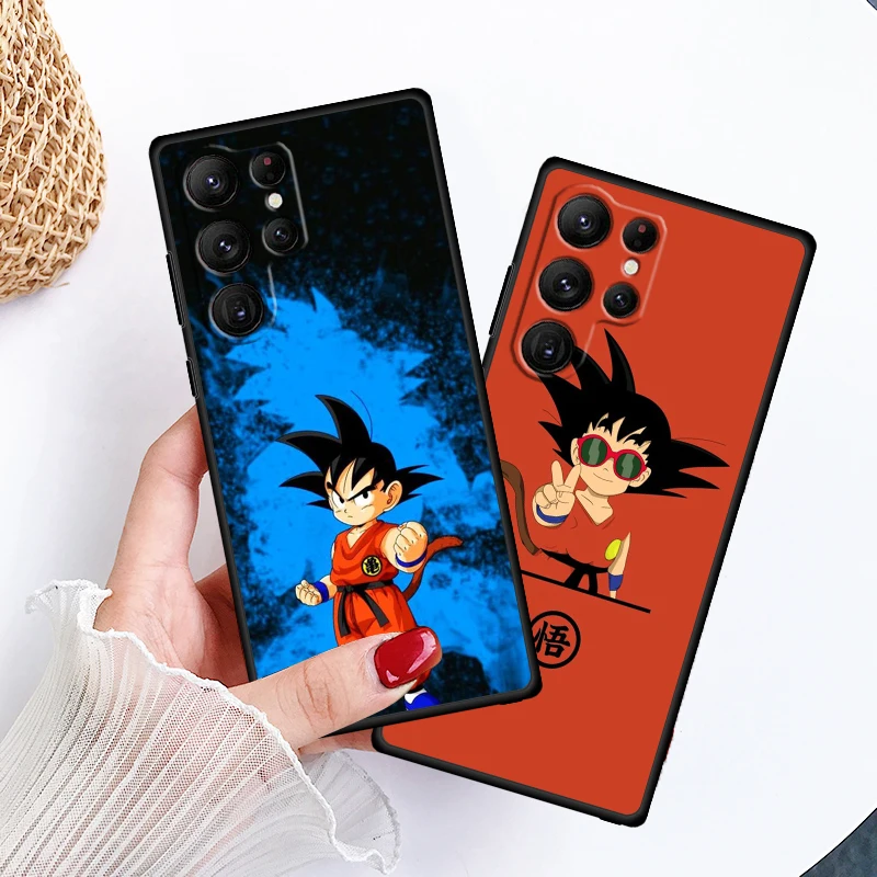 Anime D-Dragon Ball Z Son Goku For Samsung Galaxy S24 S23 S22 S21 S20 FE S10 S10E Plus Ultra Pro Lite 5G Black Phone Case