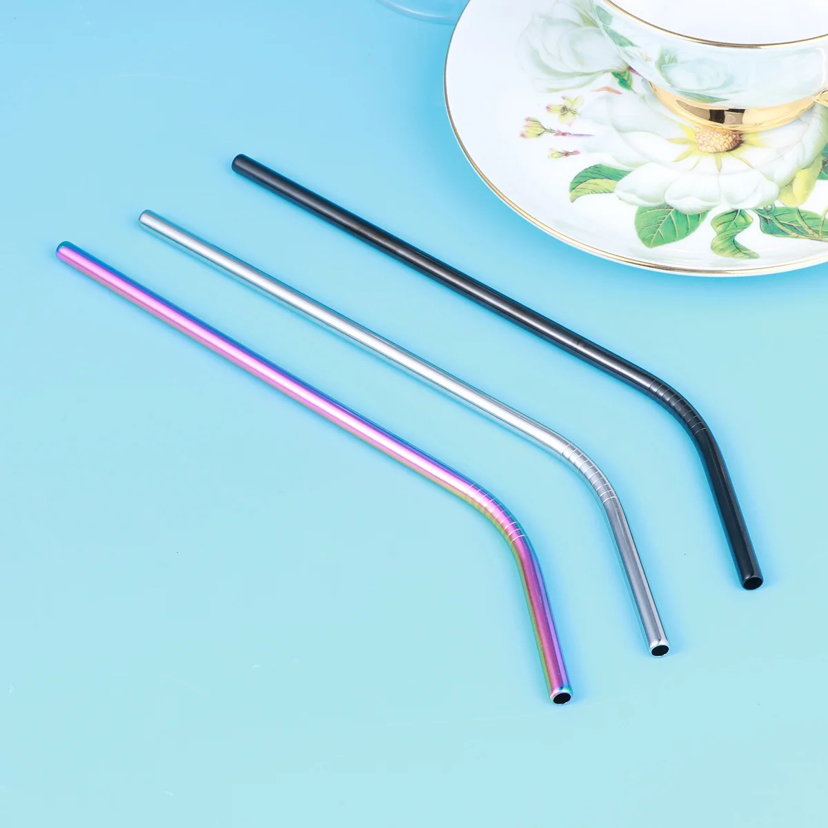 

1Pcs Stainless Steel Drinking Straw 215x6mm Reusable Straight Straw for Tumblers Eco-Friendly Rustproof Use