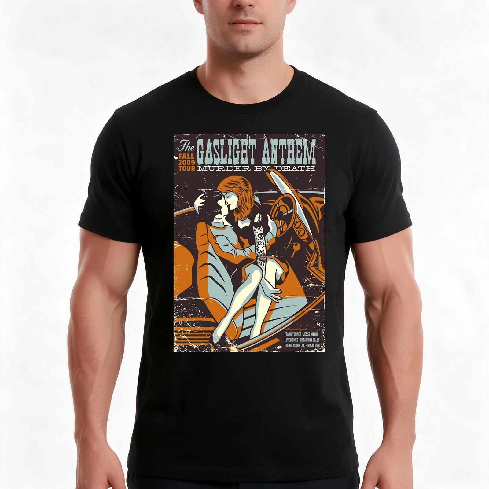 Gaslight T-Shirt, Summer Casual Cotton Tee, Oversized Streetwear Tops, Vintage Graphic Print, Loose Fit Short Sleeve