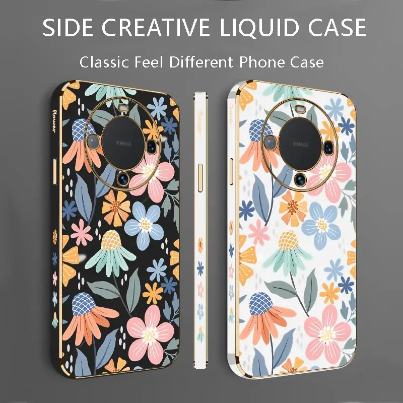 60 Flower Ball Luxury Plating Phone Case For Huawei Mate 60 60Pro 40 50 40 Pro 30 P50Pro P50 P40 P30 P40Pro Nova 11 10SE 9 Cover