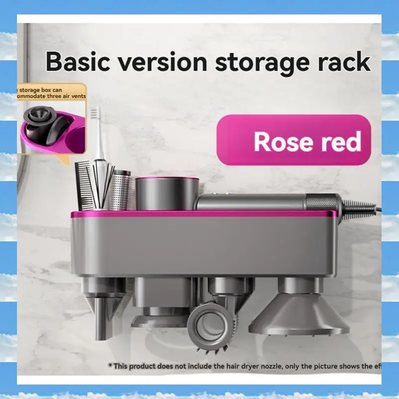 

A11I Hair Dryer Holder For Dyson Supersonic Nozzle Storage Stand No Drilling Required Hair Dryer Storage Rack A