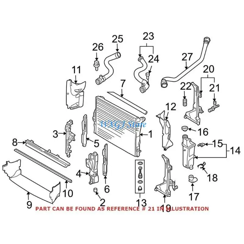 

37JE Oil Coolant Water Pipe Connector 17112248409 Replacement Coolant Hose Adapter