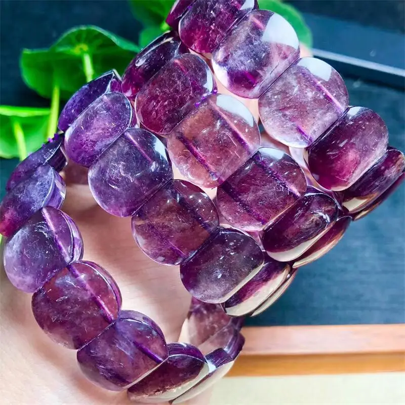 Natural Lepidolite Bangle Bracelet Fashion Women Healing Jewelry Gemstone Reiki Energy Stone Holiday Gift 1PCS 14x18mm