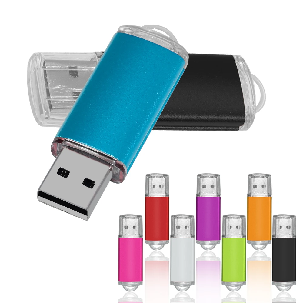 10 Uds. Unidad USB con logotipo personalizado, unidad de bolígrafo 2,0 de alta velocidad, 64GB, 32GB, unidad Flash de Metal, disco de memoria Cle USB, envío gratis