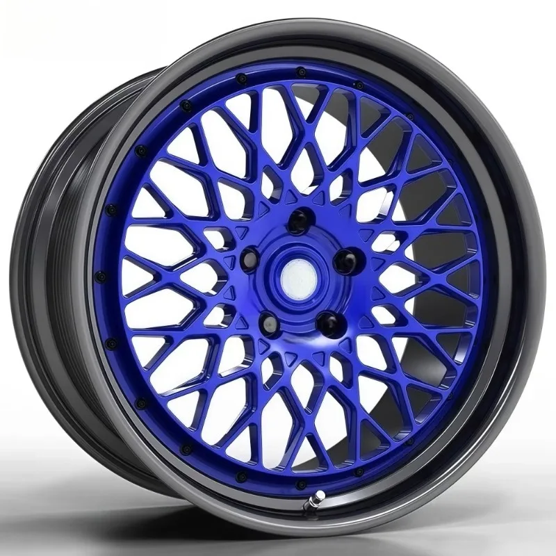 168 Custom Dual-piece Lightweight Forged Aluminum Alloy Passenger Car Wheel Hubs for Mercedes-Benz W140 W126 BMW E38 E39 Audi