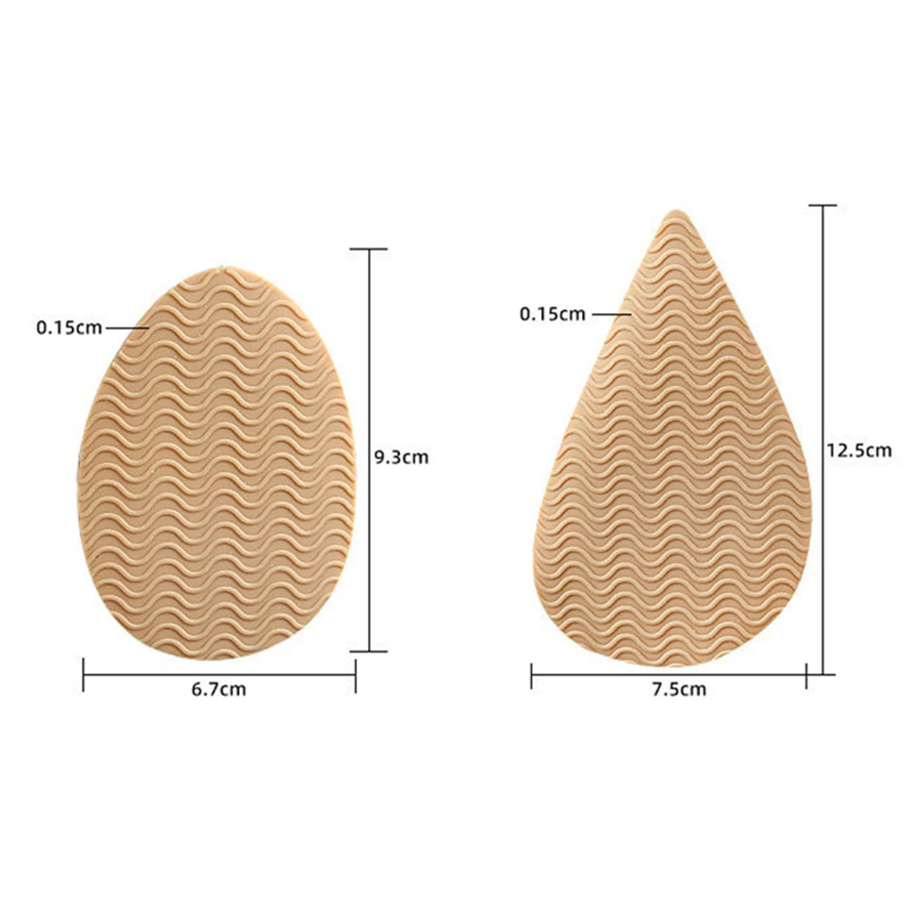 Non-Slip Wear-Resistant Shoes Mat Stickers Self-Adhesive Sole Protector High Heels Forefoot Sticker Silicone Rubber Soles Pads