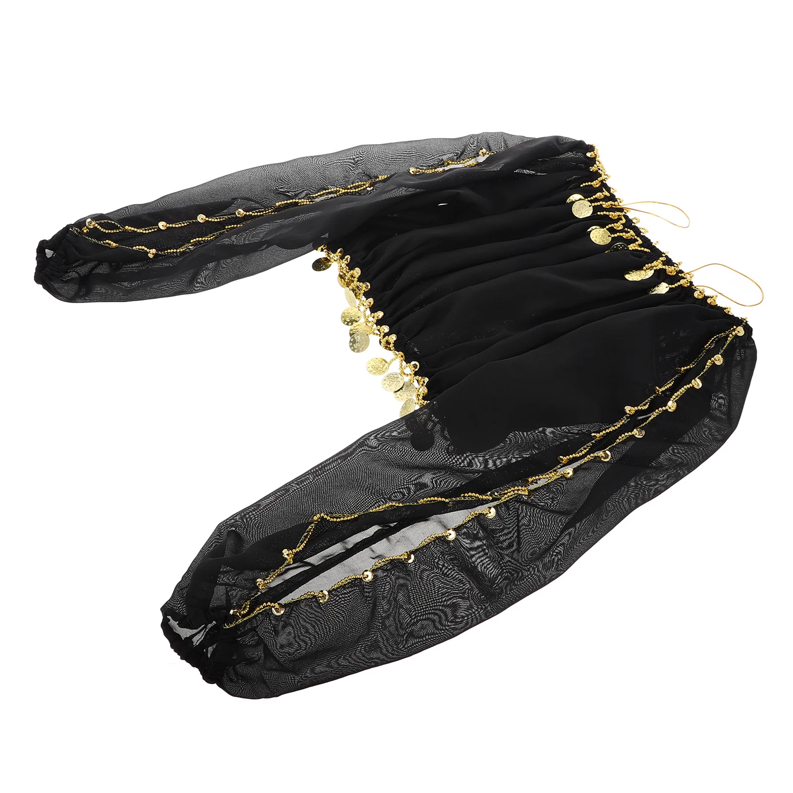 Exquisite Indian Dancer Costume with Long Sleeves Off Shoulder Design Soft Flexible Belly Dance Top for Stage Performances and