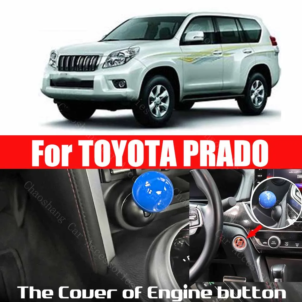 

For TOYOTA PRADO Car Engine START Button Replace Cover STOP Switch ball style Car Accessories Stop Switch Accessories Decoration