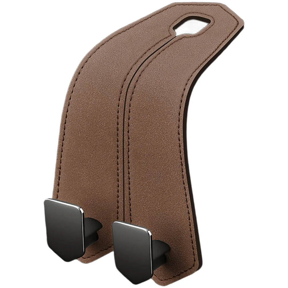 Double Hook Backrest Organizer For Travel For Daily Commute Suede Finish Microfiber Leather Backing Iron Sheet Reinforcement