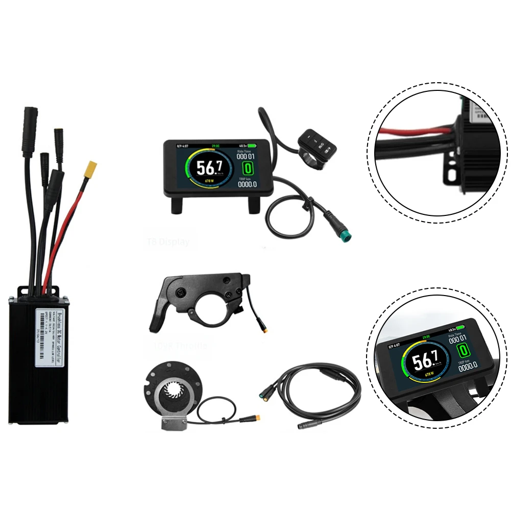 Cycling Outdoors Bicycle Controller Lightweight Waterproof Controller Kit Clear Visibility Metrics Easy Installation Process