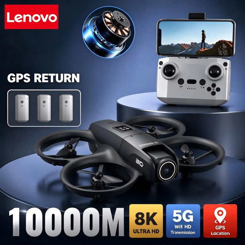 Lenovo D16 Drone 8K Aerial HD Profesional Dual-camera Helicopter Optical Flow Positioning Avoidance Brushless Motor GPS Drone