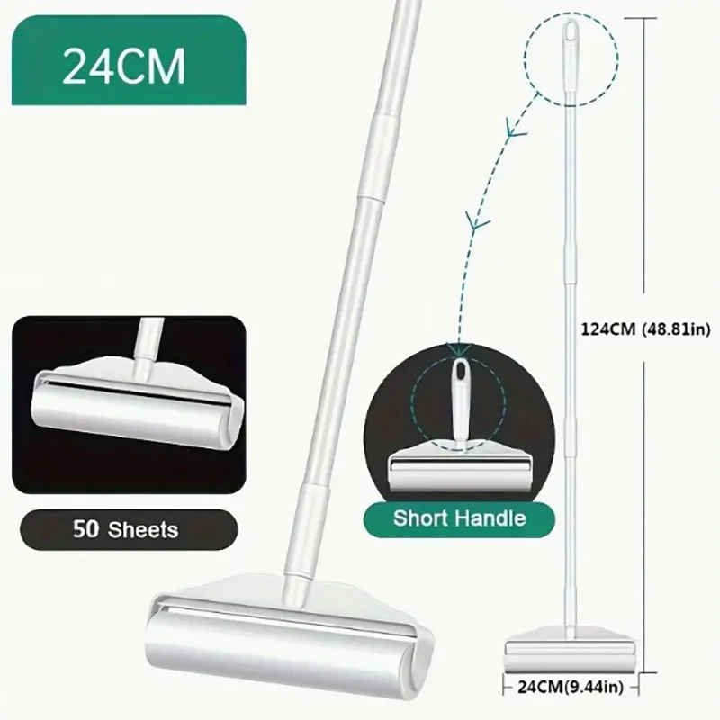 Tear off paper to replace adhesive roller 24CM long rod adhesive for household use, removable replacement paper