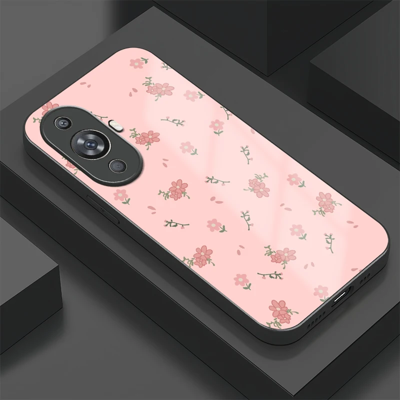 

Чехол для телефона Huawei Nova 11 11i 10 9 SE 4E 3i 3 Y61 Y70 Plus Y90 8 8i 7i 7 6 5i 5T задняя крышка из закаленного стекла с цветочным принтом