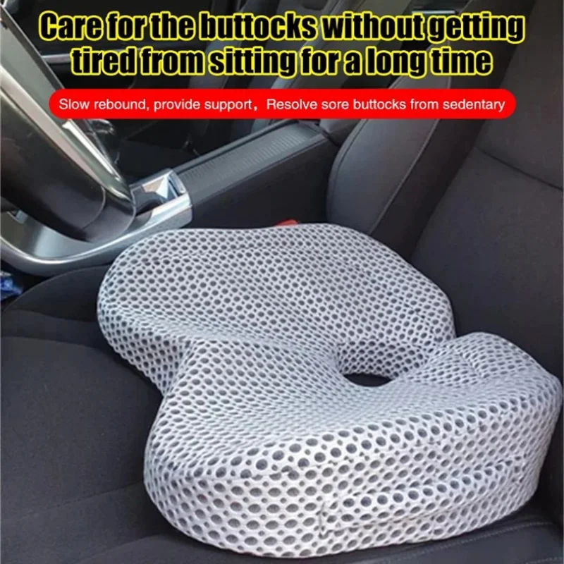 Solvath Memory Foam Seat Cushion Slow Rebound Breathable Pad Universal for Car Seat Office Chair