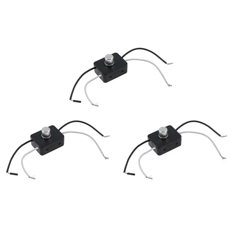 

AT05-3X Built-In Dimmer Switch Combo Kit 120V Rotary Canopy Dimmer Switch Replacement For Table Lamps / Floor Lights