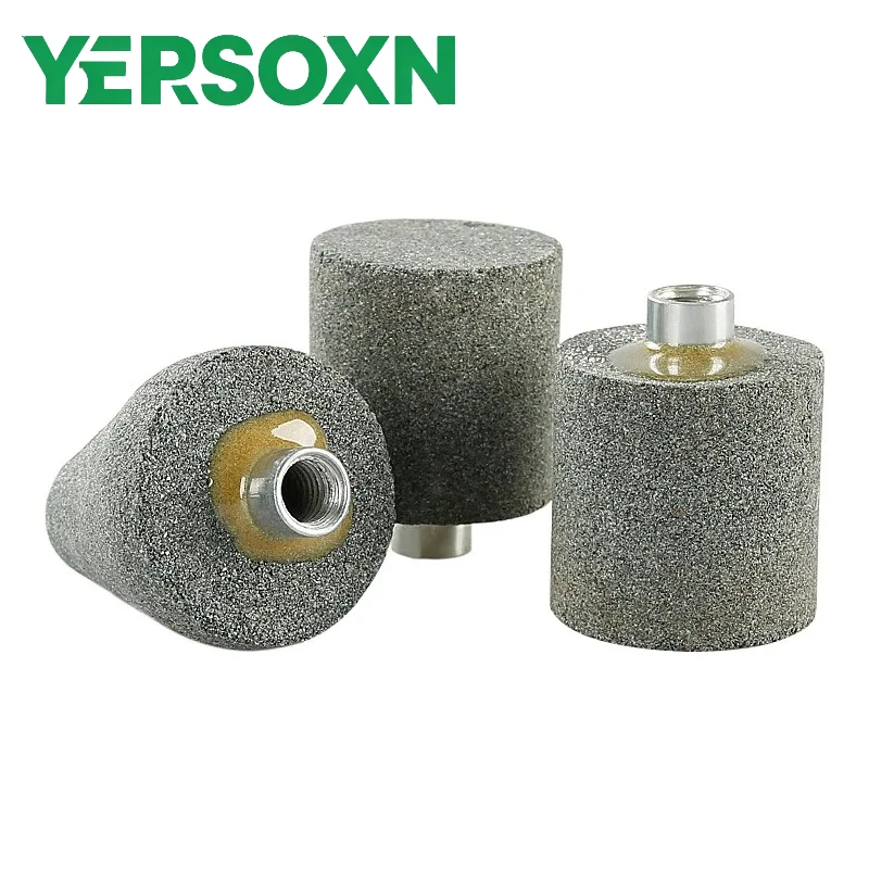 1pc M10 Thread Angle Grinder Grinding Wheel Granite Cobble Stone Carving Processing Polishing Bullet-shaped Column Grinding Head