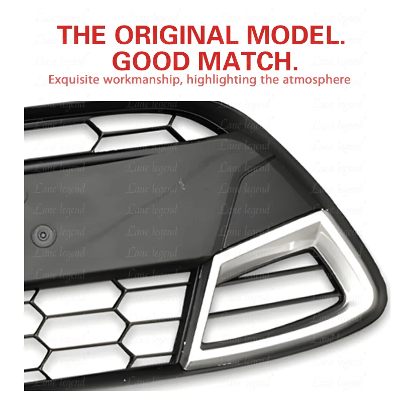 Front Bumper Grill Lower Grille for Ford Fiesta Mk7 2008 2009 2010 2011 2012 ABS Racing Centre Grille cars accessories