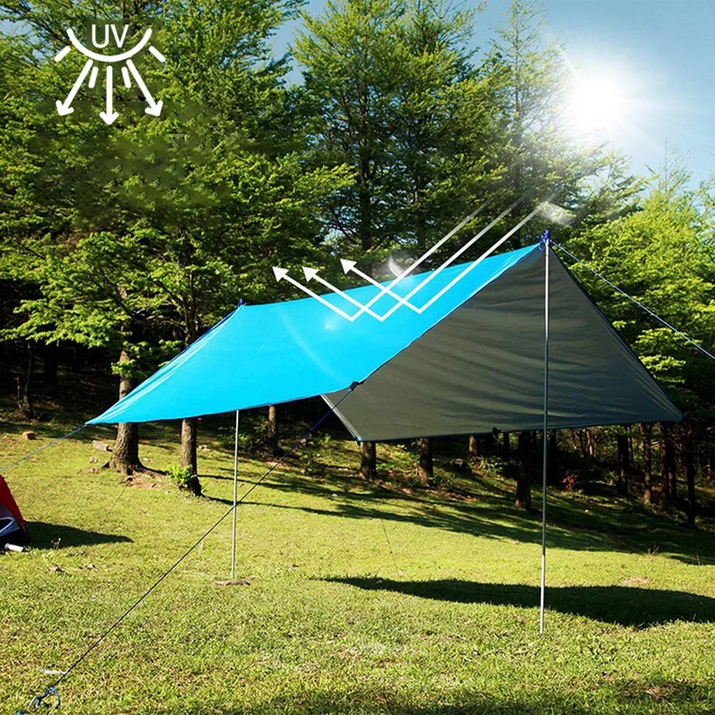 

Camping Tent Tarp Waterproof Rain Sun Shade Shelter Picnic Awning Cover Garden Canopy Beach Outdoor Sun Shelter