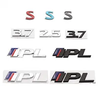 3D Metal S 2.5 3.7 Rear Trunk Side Fender Emblem Badge IPL Sticker For Infiniti Q50 Q50S Q50L G37 Q30 Q70 G25 QX70 FX35 FX37