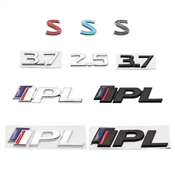 3D Metal S 2.5 3.7 Rear Trunk Side Fender Emblem Badge IPL Sticker For Infiniti Q50 Q50S Q50L G37 Q30 Q70 G25 QX70 FX35 FX37