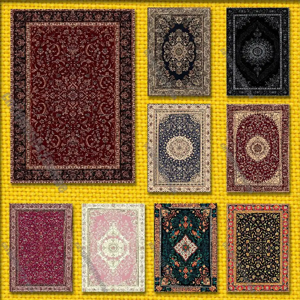 Persian Carpet Floral Pattern Arab Cover Poster Sticker Suitable For Home Decoration 10x15cm Self-adhesive Gifts Playbill Case