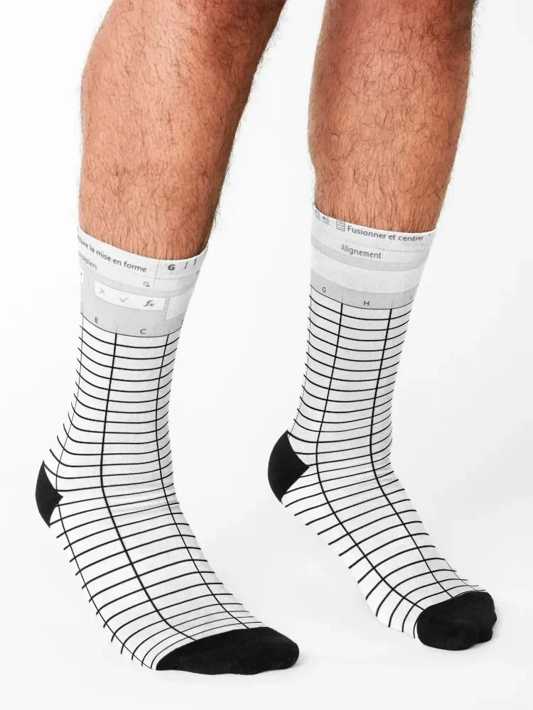 Excel-Chaussettes de feuille de calcul pour hommes et femmes, Rugby, Cadeau de luxe, Nouveautés