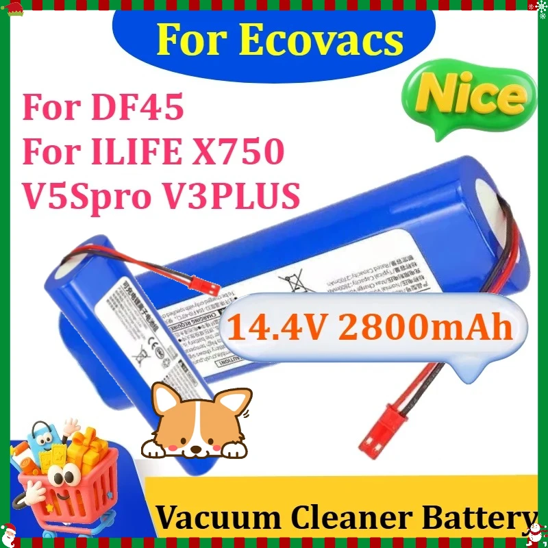

Аккумулятор для пылесоса Ecovacs DF45, ILIFE X750, V5Spro, V3PLUS, 14.4В, 2800мАч