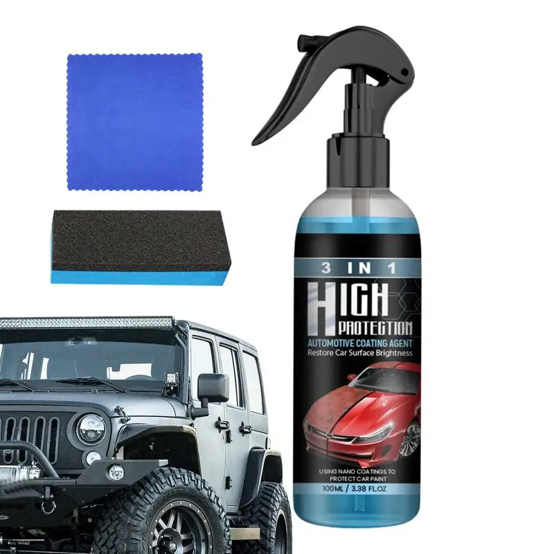 

Coating Agent Spray 3 In 1 High Protection Coating Spray Polish Ceramic Spray Coating 100ml Shine Protection For Car Paint