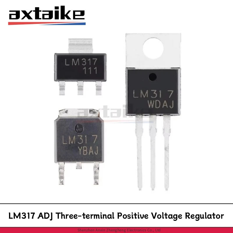 

10PCS LM317 LM317T TO220 LM317D2T TO263 D2PAK LM317MDT TO252 DPAK LM317G SOT223 ADJ Three-terminal Positive Voltage Regulator IC