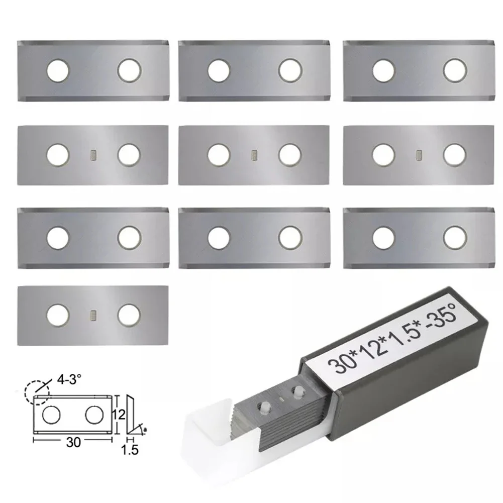 For Wood Lathe Turning Tool Inserts 10pcs Tungsten Carbide Cutters with Reversible Edges and Optimal Cutting Angle