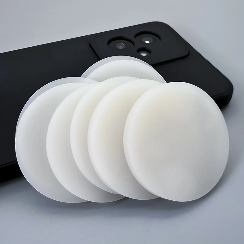 Dia 4~100mm White Solid Round VMQ Silicone Rubber Flat Pad CS 0.5 1 2 3 4 5 6mm For Medical Equipment cushioning function