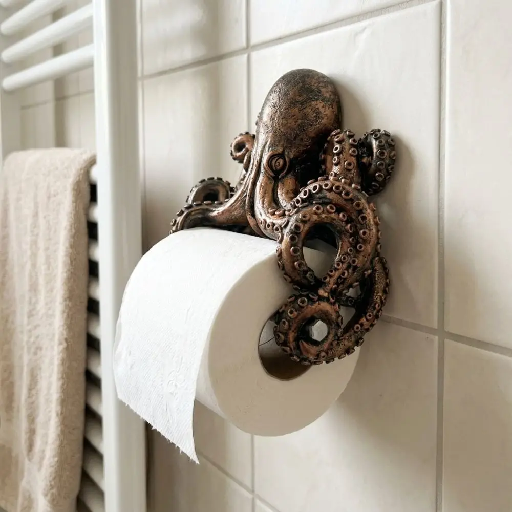 Resin Sea Turtle Toilet Paper Holder Coastal Style Cute Bathroom Tissue Holder Marine Animal Turtles Sharks - view 5