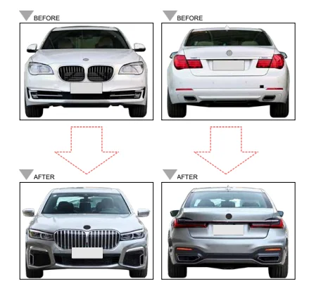 7 series F01 F02 bodykit upgrade Car bumpers For f01 f02 to g12 conversion     body   g11 headlight