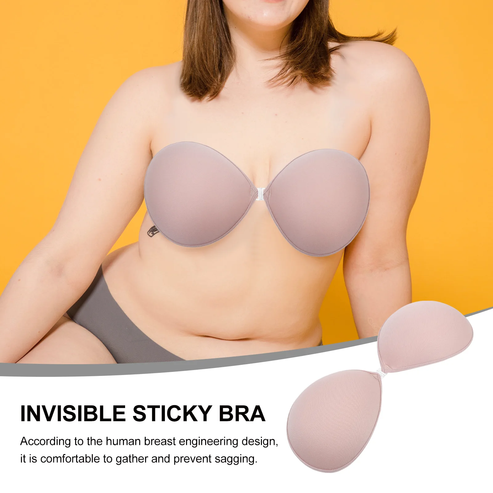 Reggiseno adesivo in silicone riutilizzabile Attacco invisibile sul reggiseno push up con effetto di supporto della fibbia anteriore Ideale per abiti senza spalline