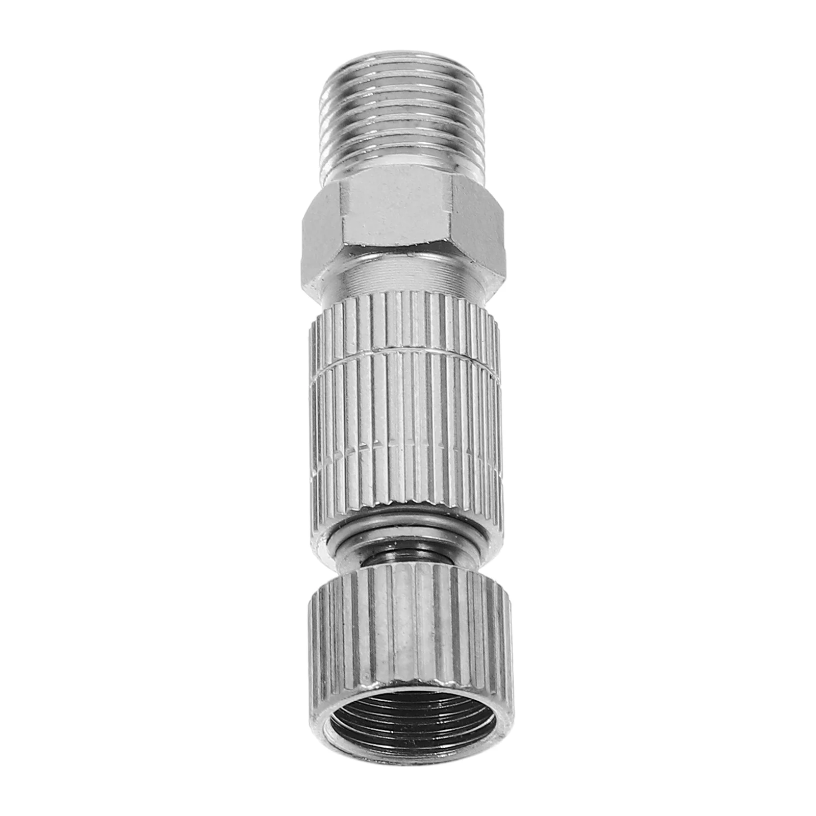 Quick Release Airbrush Coupler Self-lock Hose Connector Release Adapter (สีเงิน) ขั้วต่อท่อแอร์บรัช