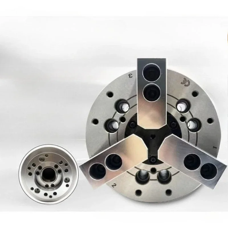 Hollow solid three-jaw hydraulic chuck 5 6 8 10 12 15 18 inch 200 full set of modification