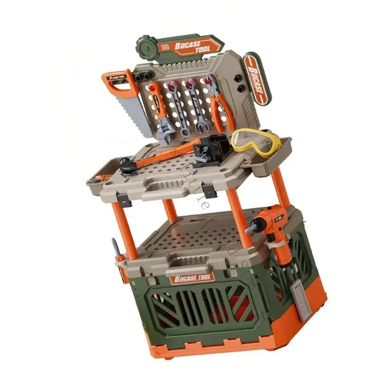 90 قطعة مجموعة ميكانيكي جونيور ملحقات ورشة عمل واقعية غير سامة ABS بناء التعلم الدمى للعصور 3 وما فوق B2EB