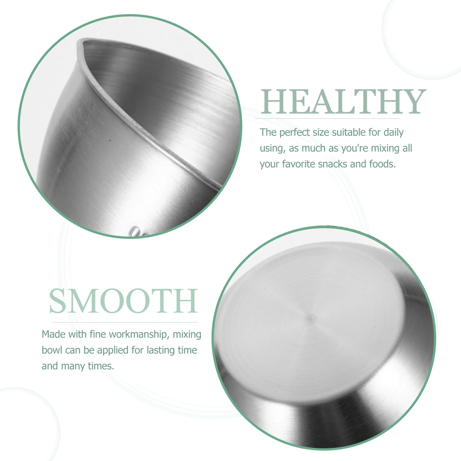 

1pc Stainless Steel Bowl 3 Quart Deep Kitchen Mixing Bowls For Baking Cooking Marinating Prep Food Prep Bowls Metal Mixing