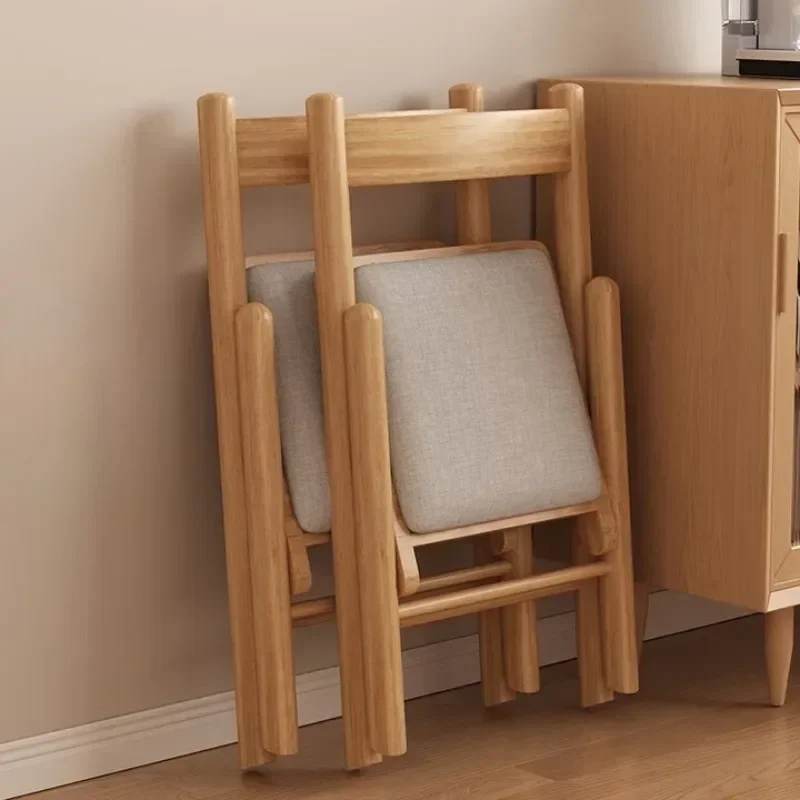 Folding chair all solid wood soft bag